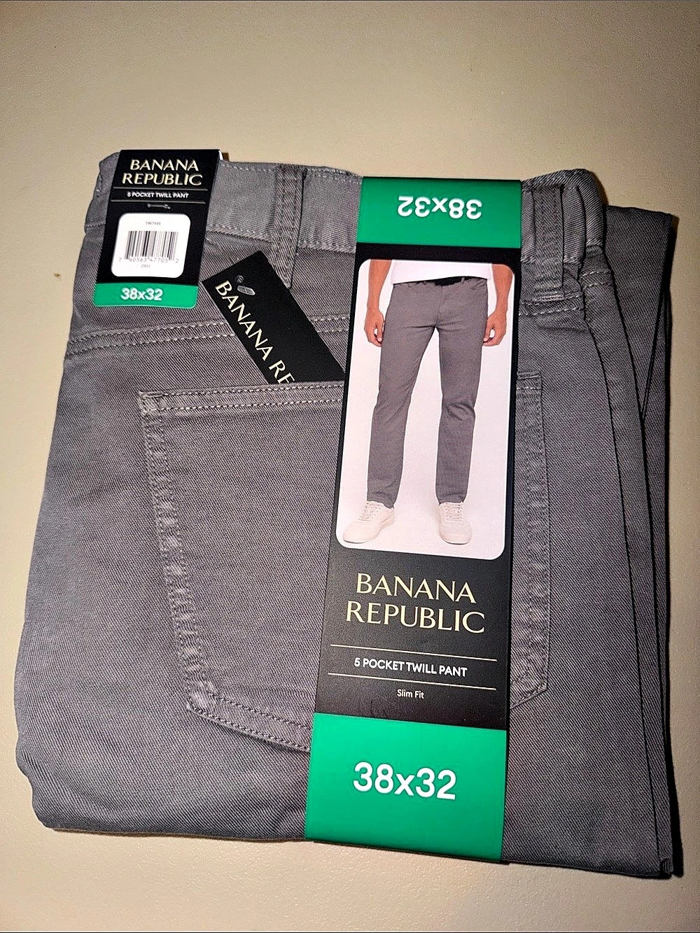 Banana Republic 5 Pocket Twill Pant Gray Waist 38x32